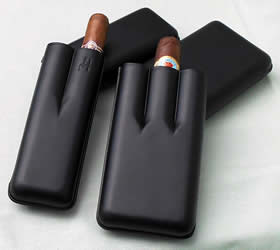 Firm leather Telescopic Cigar Cases From Spain